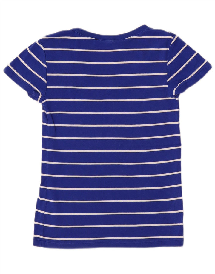 Ralph Lauren Camiseta para mujer Top UK 12 Algodón a rayas azul medio