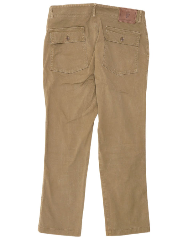 Marina Militare Pantalones cargo ajustados para hombre IT 48 Medium W30 L29 Algodón caqui