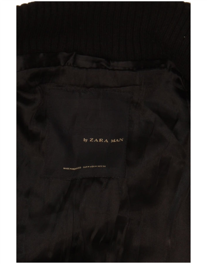 Zara Hombre Gabardina ES 38 Mediano Negro
