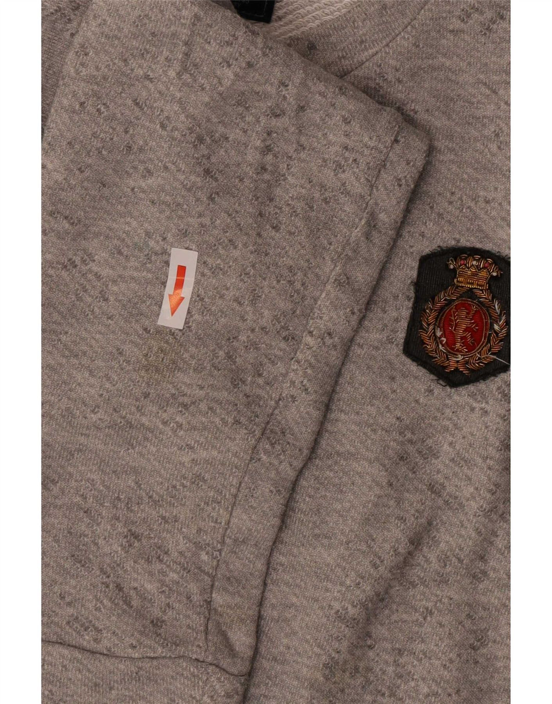 Zara Hombre Sudadera Jumper Large Gris Moteado Poliéster