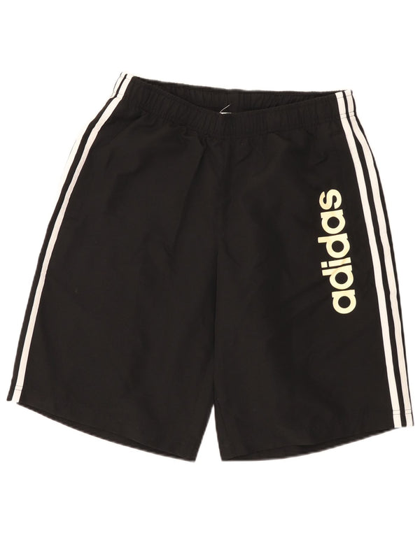 Adidas Mens Climalite Graphic Sport Shorts Medio Negro Poliéster