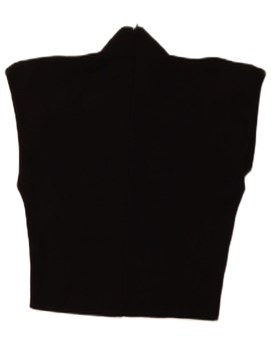 ZARA Mujer Crop Turtle Neck Jumper Sweater UK 40 Medium Negro