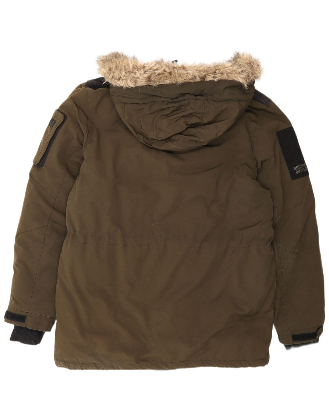 Smog Parka con capucha para hombre UK 42 XL Caqui Poliéster