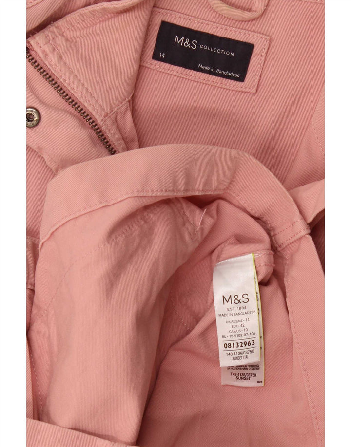 Marks & Spencer Chaqueta utilitaria para mujer UK 44 Grande Algodón rosa