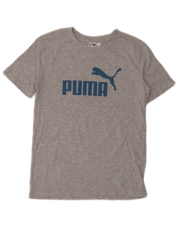 PUMA Camiseta gráfica para niños 13-14 años Grande Gris Algodón