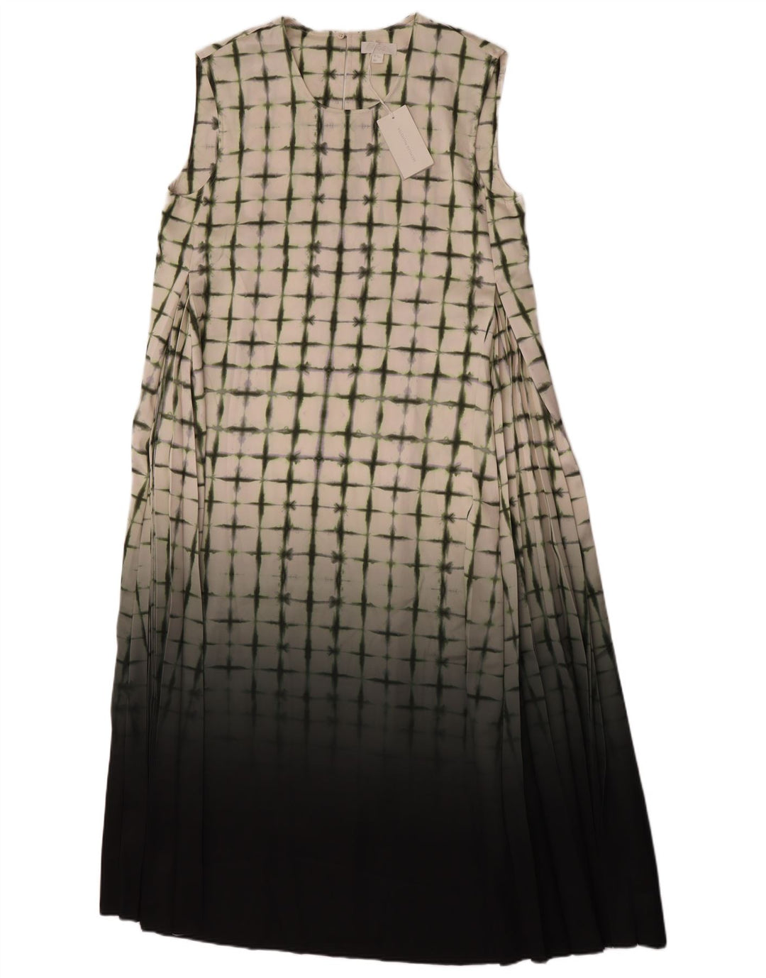 Vestido de tienda sin mangas para mujer Cos EU 40 Poliéster a cuadros blanco mediano
