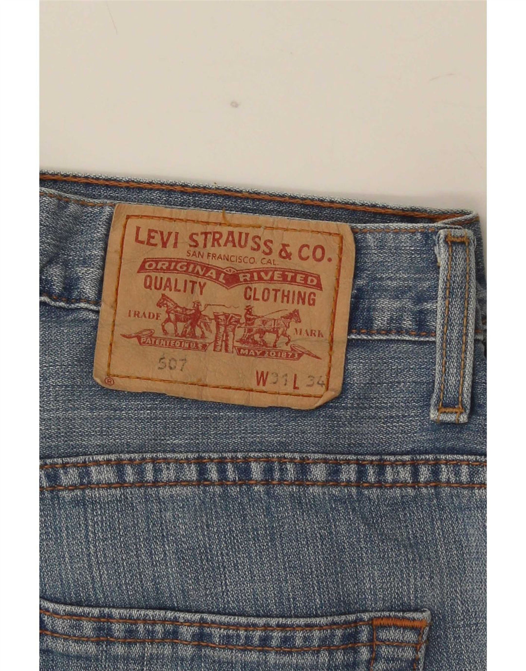 Levi's Hombre 507 Slim Bootcut Jeans W31 L34 Algodón Azul