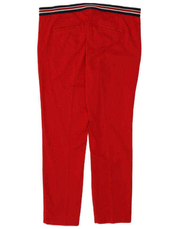 Zara Mujer Pantalón Chino Slim XL W32 L27 Rojo
