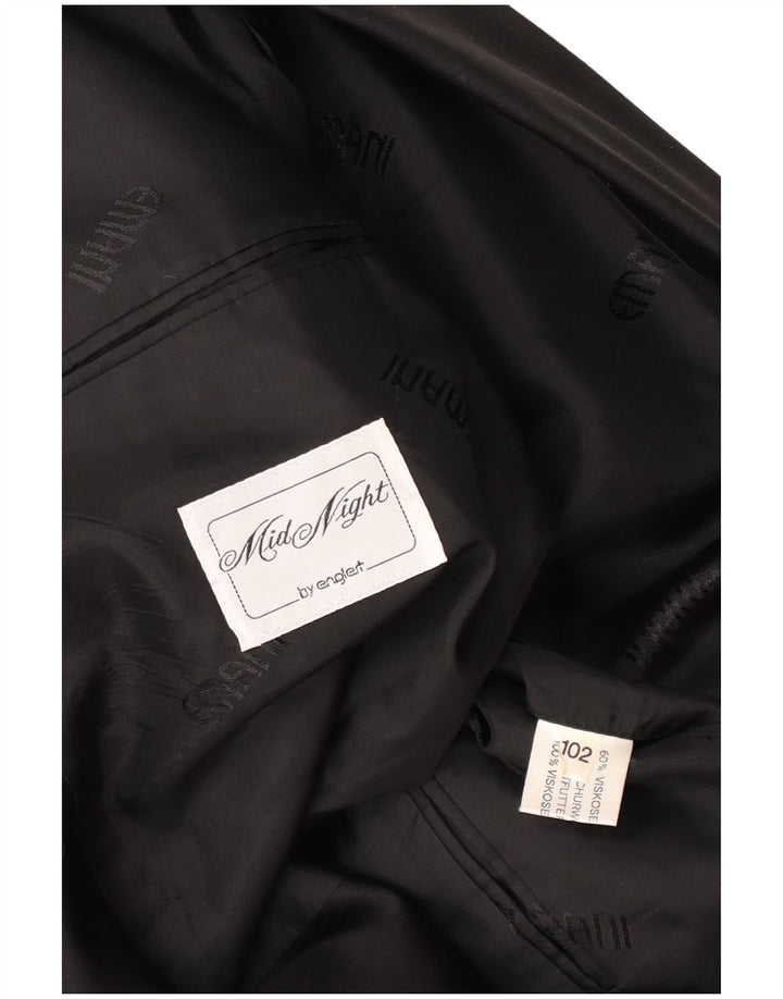 Vintage hombres doble pecho Blazer chaqueta Reino Unido 40 grande púrpura rayas