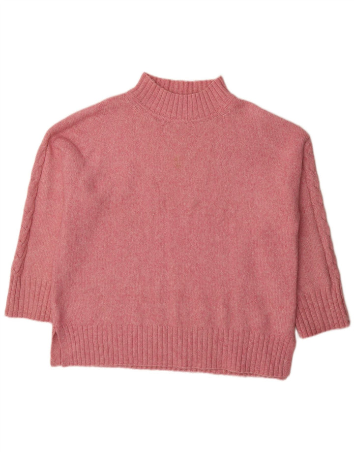 Marks & Spencer Suéter con Cuello Alto para Mujer UK 46 Grande Rosa