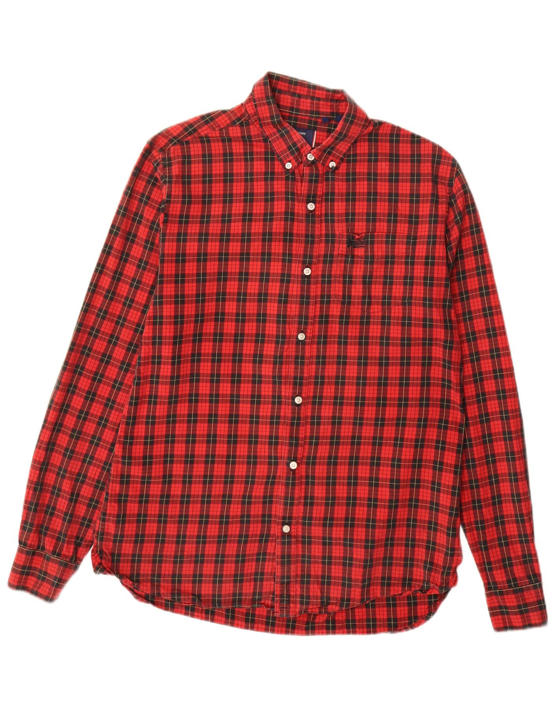 Superdry Camisa De Franela De Algodón Con Cuadros Rojos Grandes