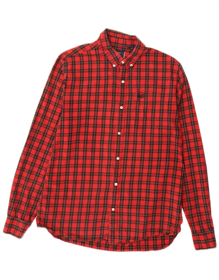 Superdry Camisa De Franela De Algodón Con Cuadros Rojos Grandes