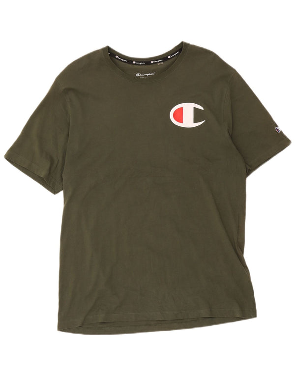 Champion Camiseta Gráfica para Hombre Top XL Algodón Caqui