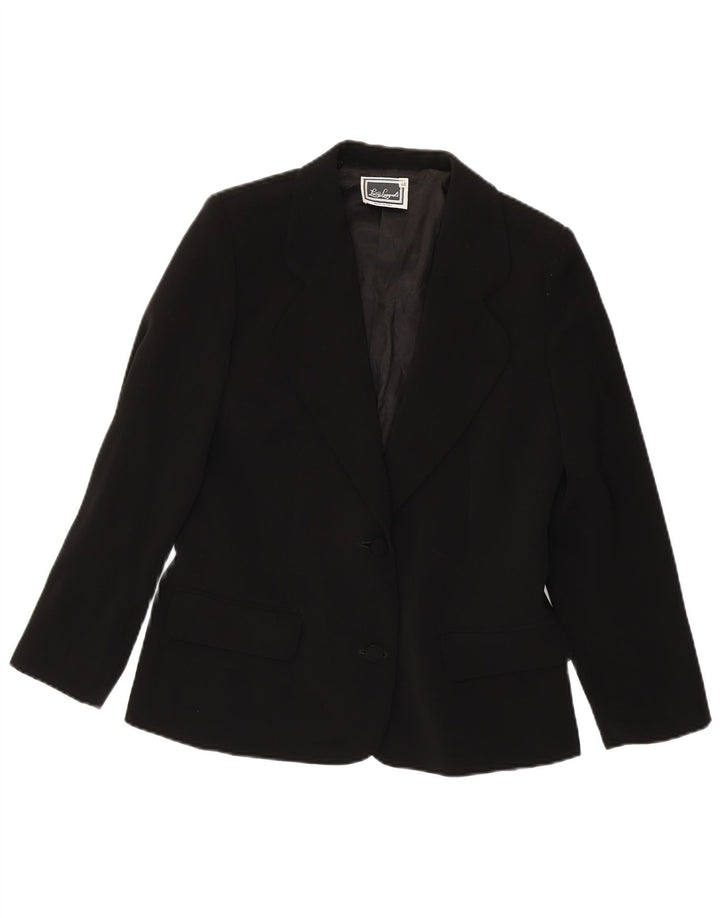 Luisa Spagnoli Chaqueta tipo blazer de 2 botones para mujer IT 46 Poliéster negro grande