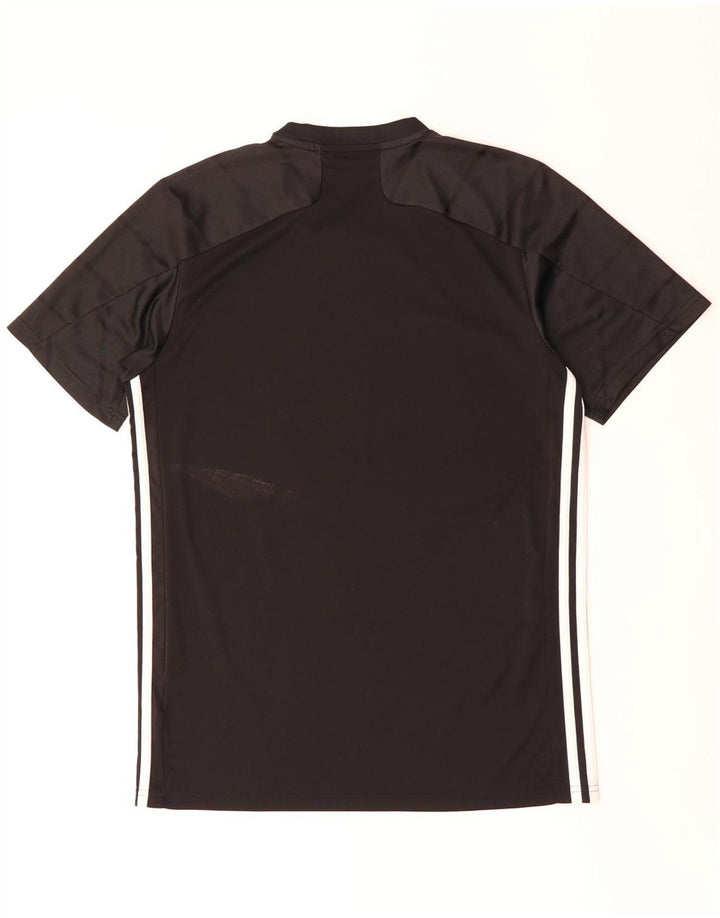 Adidas Hombre Aeroready Camiseta Top Mediano Negro Rayas Poliéster