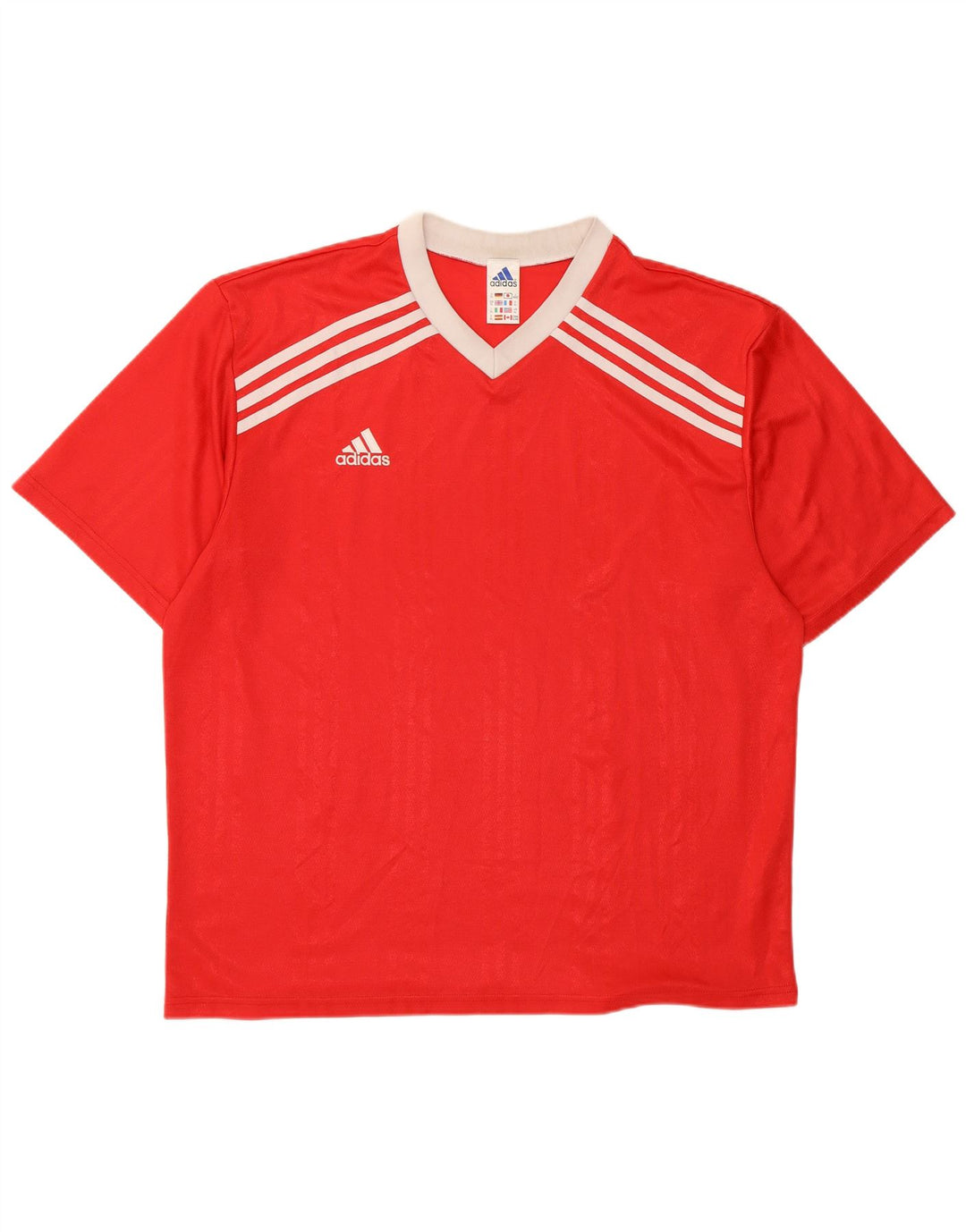 ADIDAS Camiseta gráfica para hombre Top XL Poliéster rojo