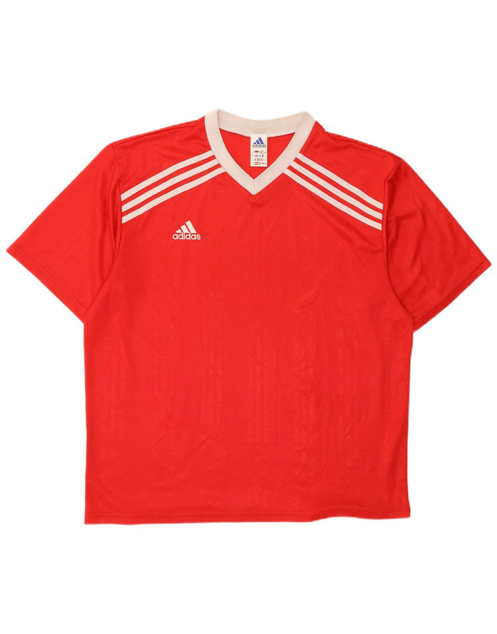 ADIDAS Camiseta gráfica para hombre Top XL Poliéster rojo