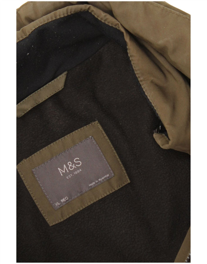 Marks & Spencer Chaqueta utilitaria con capucha para hombre UK 42 XL Caqui