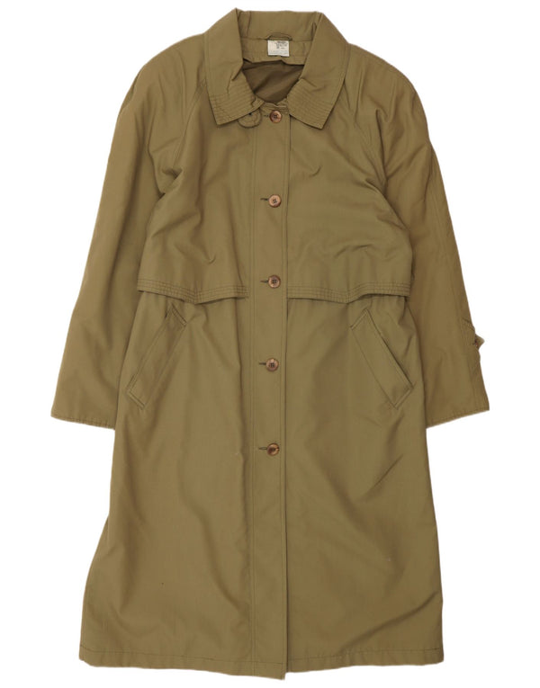 CLASSIC Gabardina larga extragrande para mujer UK 46 Poliéster caqui grande