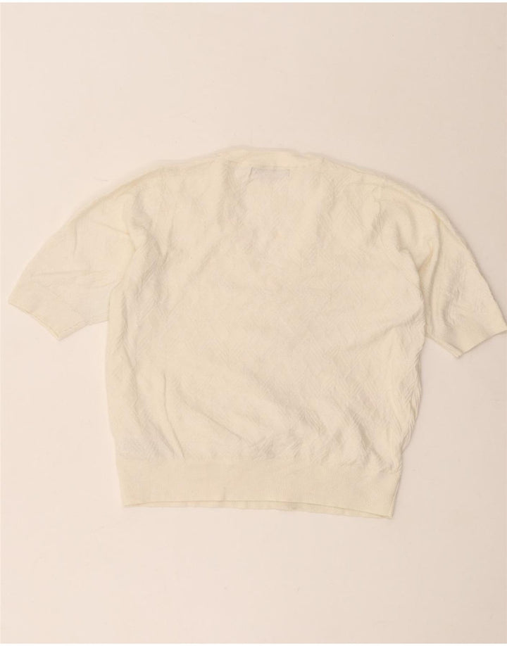 Marks & Spencer Suéter con cuello en V para mujer UK 40 Medium Off White