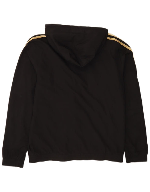 ADIDAS Sudadera con capucha y cremallera para hombre XS Poliéster a rayas negras