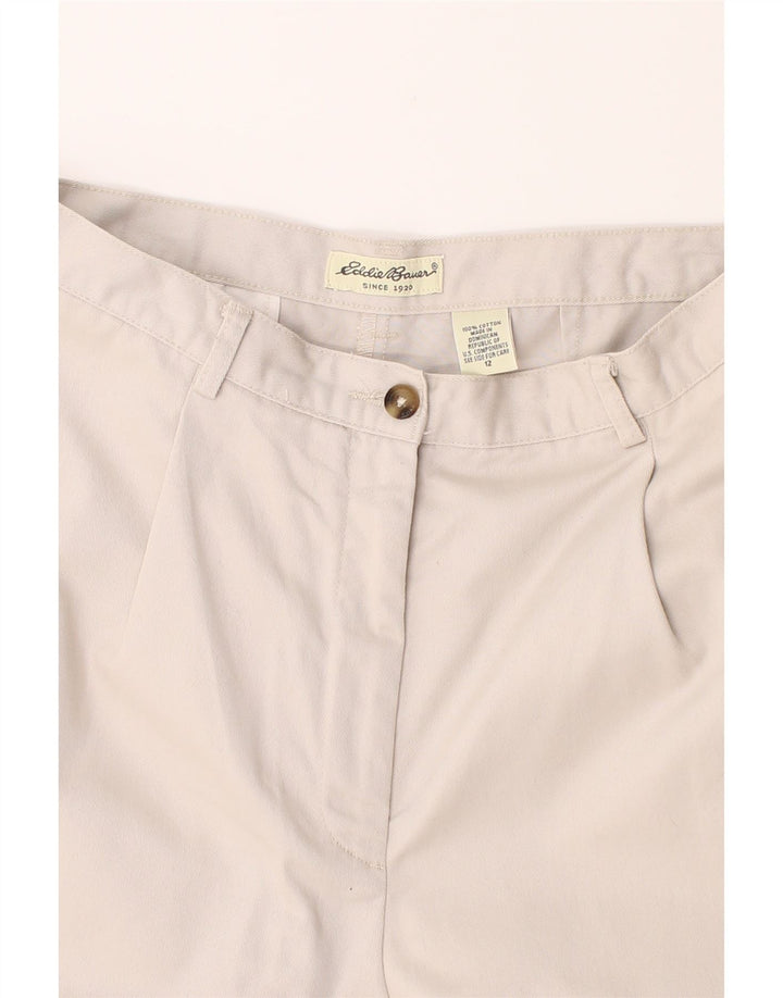 EDDIE BAUER Womens Chino Shorts US 12 Large W30 Grey Cotton Vintage Eddie Bauer and Second-Hand Eddie Bauer from Messina Hembry 