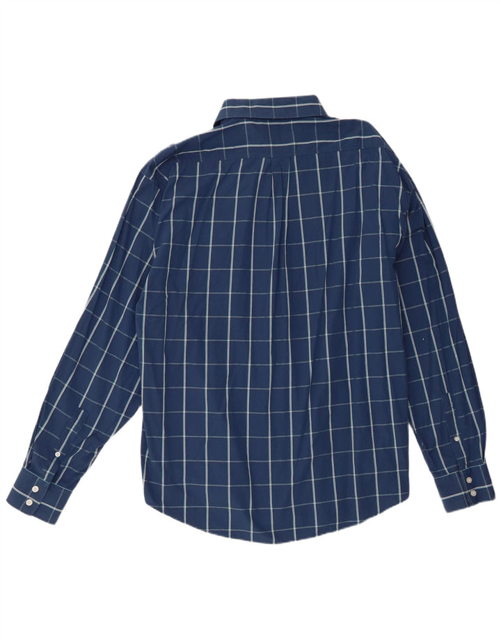 Yves Saint Laurent Camisa Hombre XL Algodón Cuadros Azul