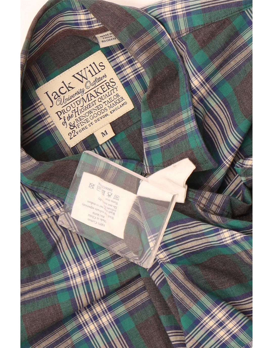 Camisa Jack Wills Hombre Regular Fit Algodón A Cuadros Verde Medio