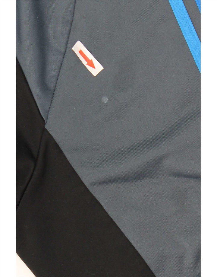 Adidas Hombre Chándal Top Chaqueta Grande Gris Colorblock Poliéster