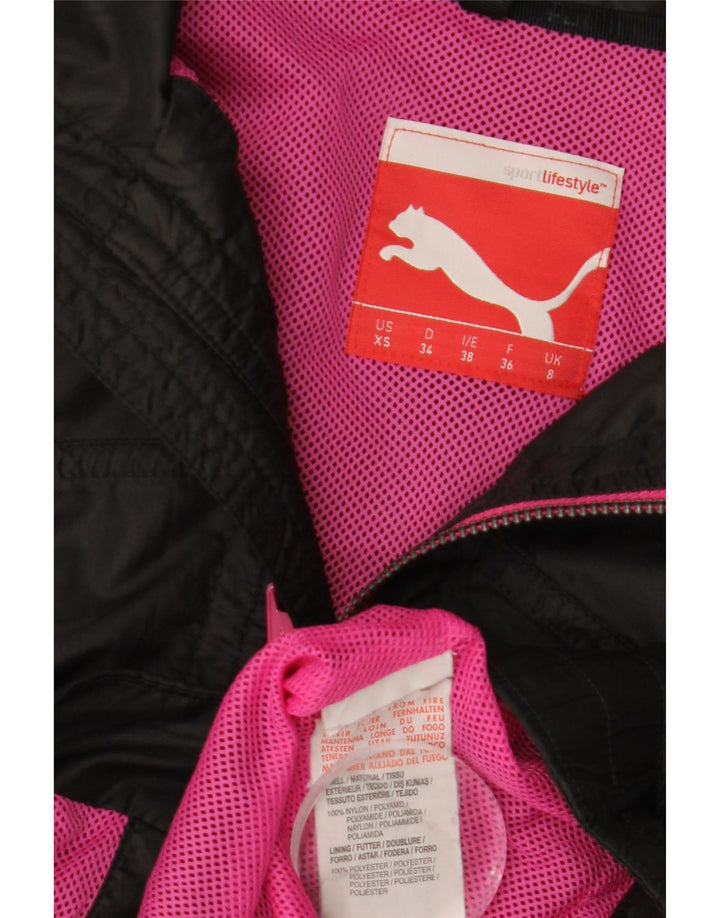 PUMA Chaqueta Bomber para Mujer UK 8 Small Poliéster Negro
