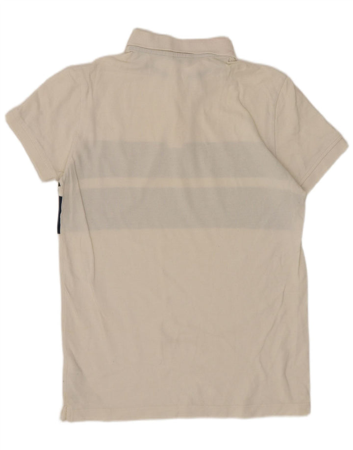 Massimo Dutti Polo Hombre Pequeño Blanco Roto Algodón Colorblock