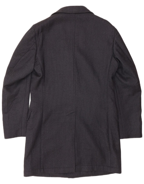 LUIGI BIANCHI Chaqueta tipo blazer larga para hombre IT 48 Medium Navy Blue Classic