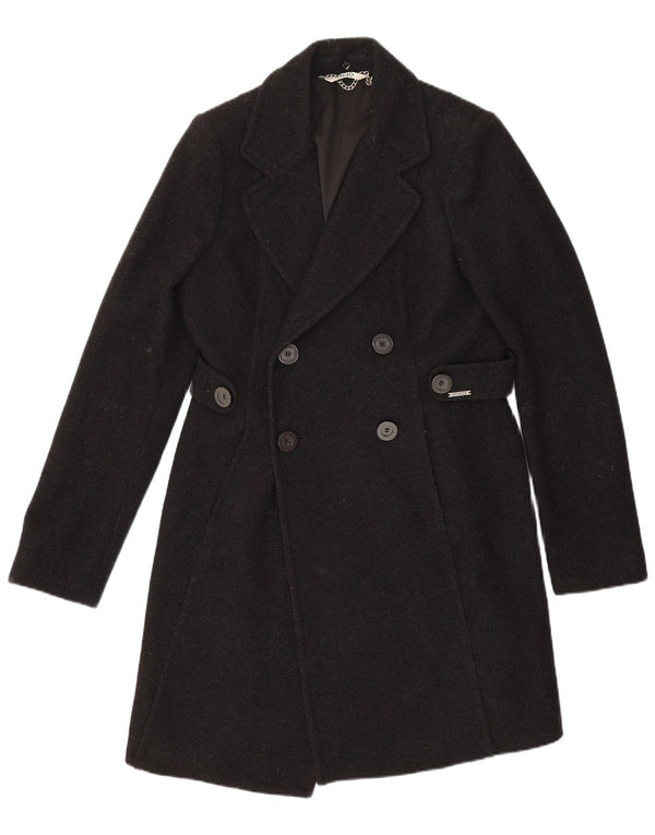 Liu Jo Abrigo cruzado para hombre IT 46 Small Lana negra