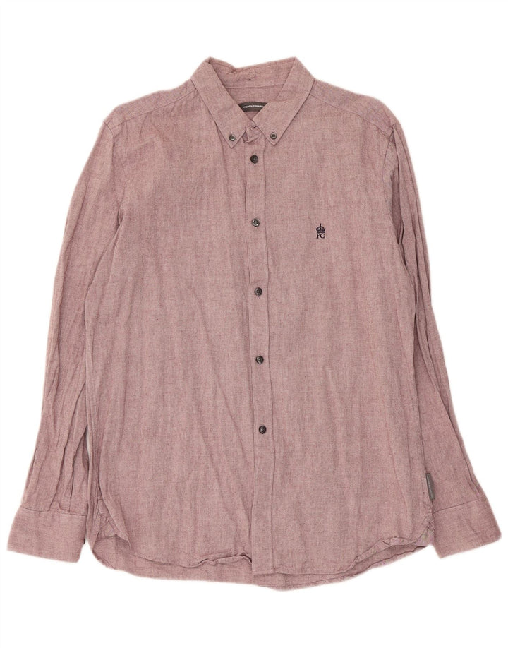 Camisa para hombre French Connection Grande de algodón rosa