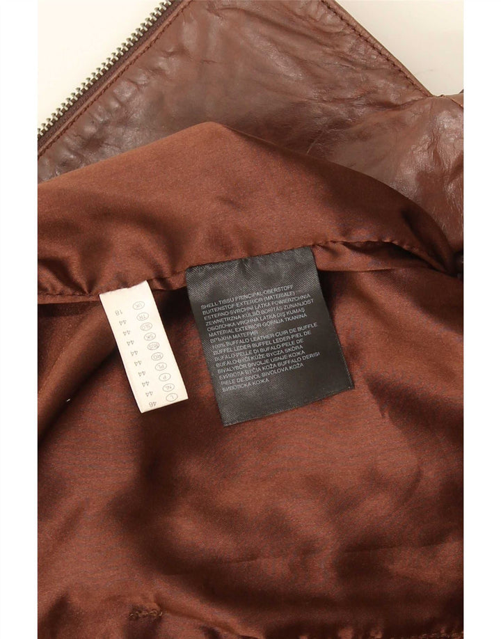 C & A Chaqueta de cuero para mujer UK 40 XL Marrón