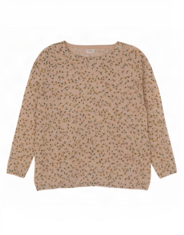 Suéter tipo jersey con cuello barco para mujer de Fat Face UK 40 Algodón floral beige mediano