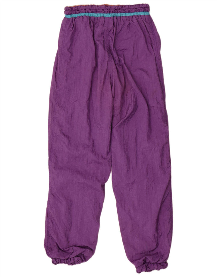 Pantalones de chándal vintage para hombre pequeños de poliamida púrpura