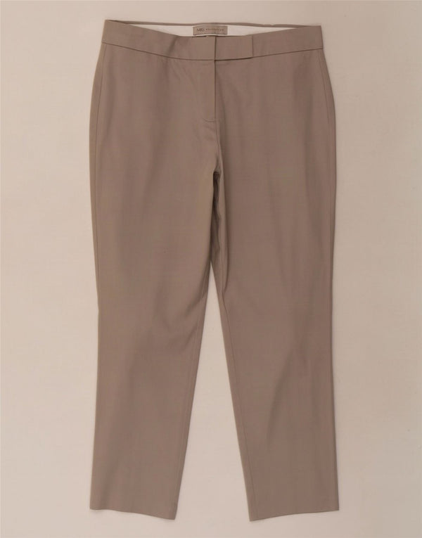 Marks & Spencer Pantalones de traje cortos para mujer UK 10 Small W27 L23 Algodón beige