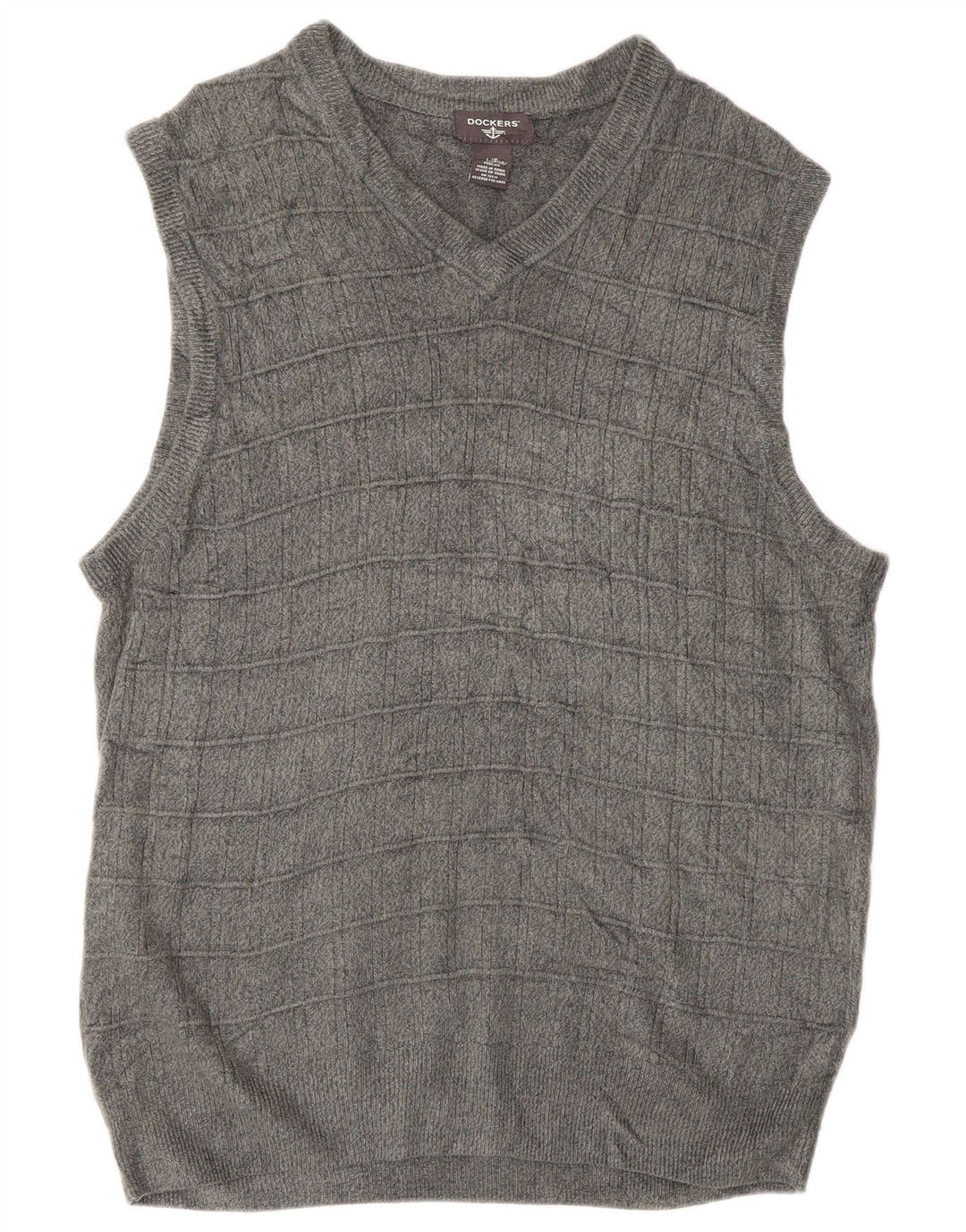 Dockers Camiseta sin mangas para hombre, talla grande, acrílico moteado gris