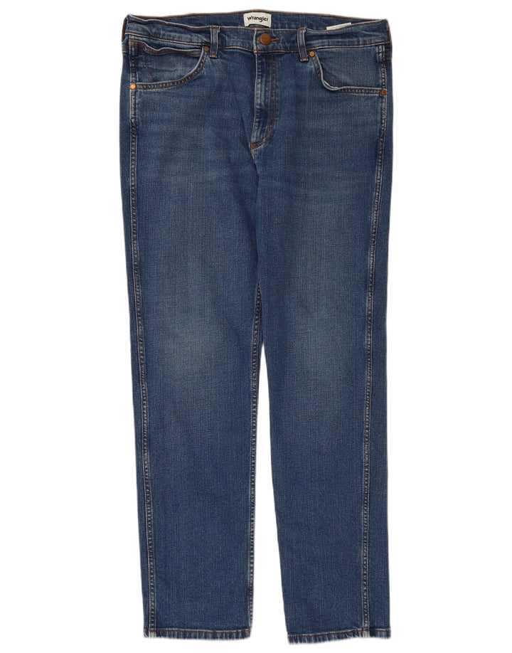 WRANGLER Vaqueros ajustados Greensboro para hombre W36 L32 Algodón azul