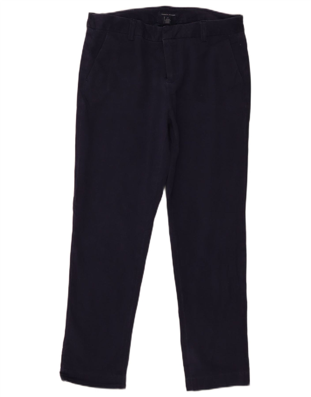 Tommy Hilfiger Pantalones chinos rectos para mujer US 8 Medium W30 L27 Azul marino