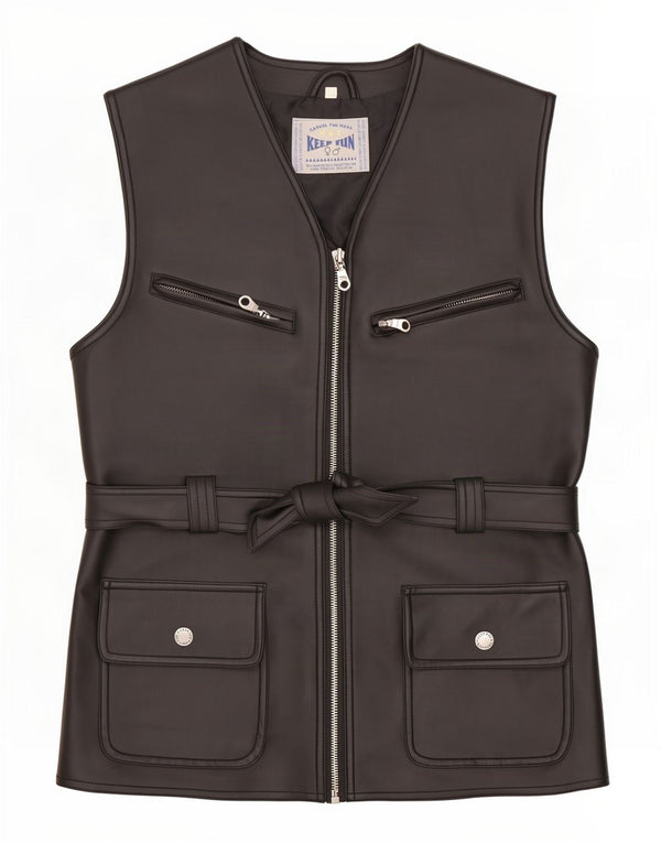 Chaleco utilitario vintage para niña 13-14 años Negro