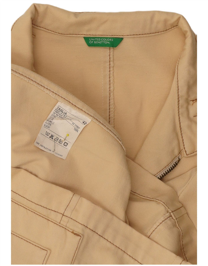 BENETTON Chaqueta utilitaria para mujer IT 42 Algodón beige medio