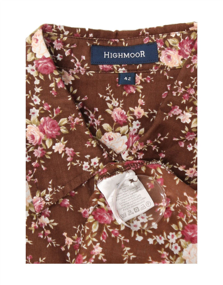 HIGHMOOR Womens Shirt IT 42 Medium Brown Floral Cotton Vintage Highmoor and Second-Hand Highmoor from Messina Hembry 