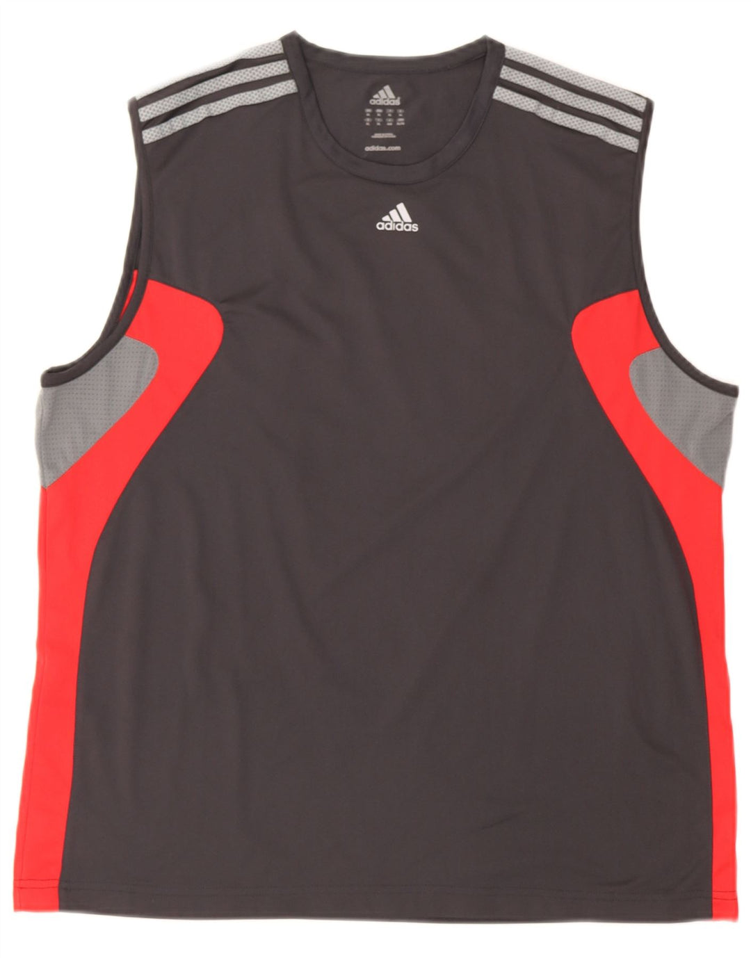 Adidas Mens Climacool Vest Top XL Gris Colorblock Poliéster