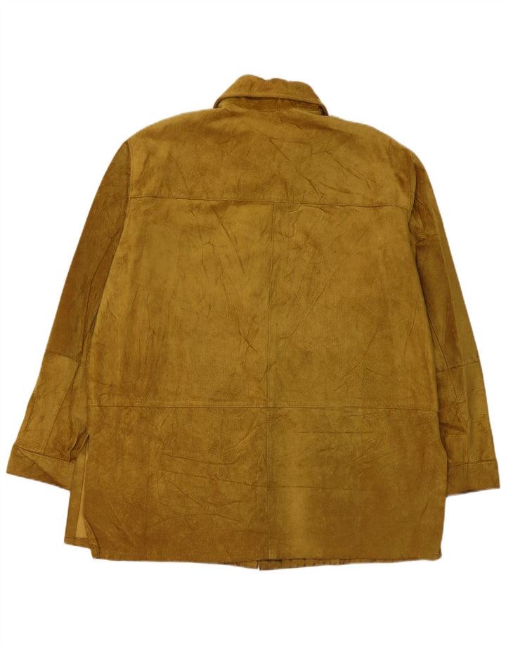 Chaqueta de ante vintage para mujer IT 48 XL Caqui