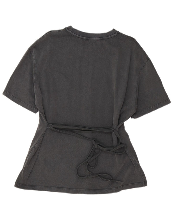Zara Mujer Camiseta Top ES 40 XL Algodón Gris
