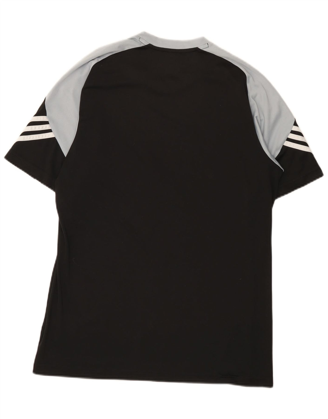 Adidas Hombre Climalite Camiseta Top Medio Negro Colorblock Poliéster