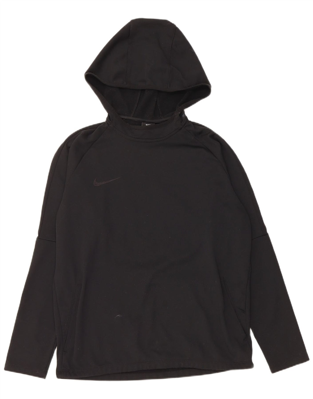 Nike Dri Fit Sudadera con capucha para hombre, talla mediana, poliéster negro