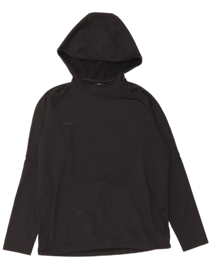 Nike Dri Fit Sudadera con capucha para hombre, talla mediana, poliéster negro